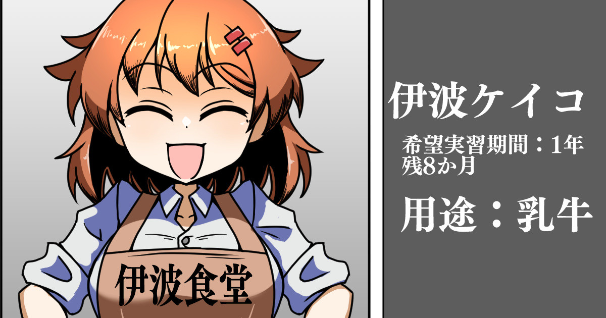 伊波ケイコ『用途：乳牛』
