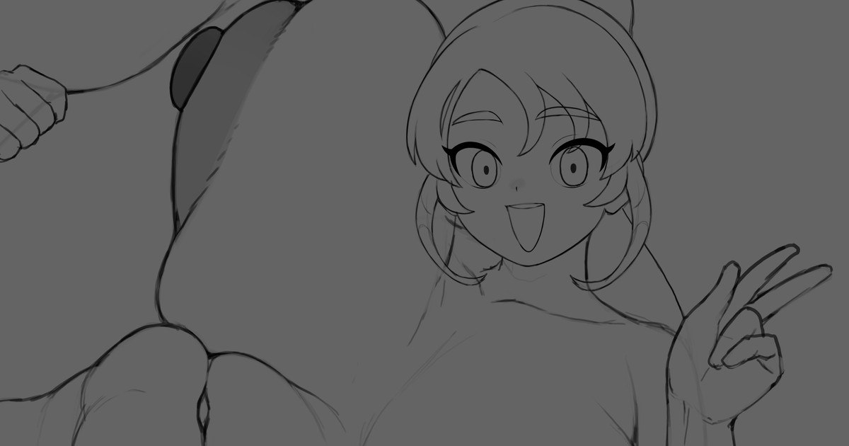 下描き