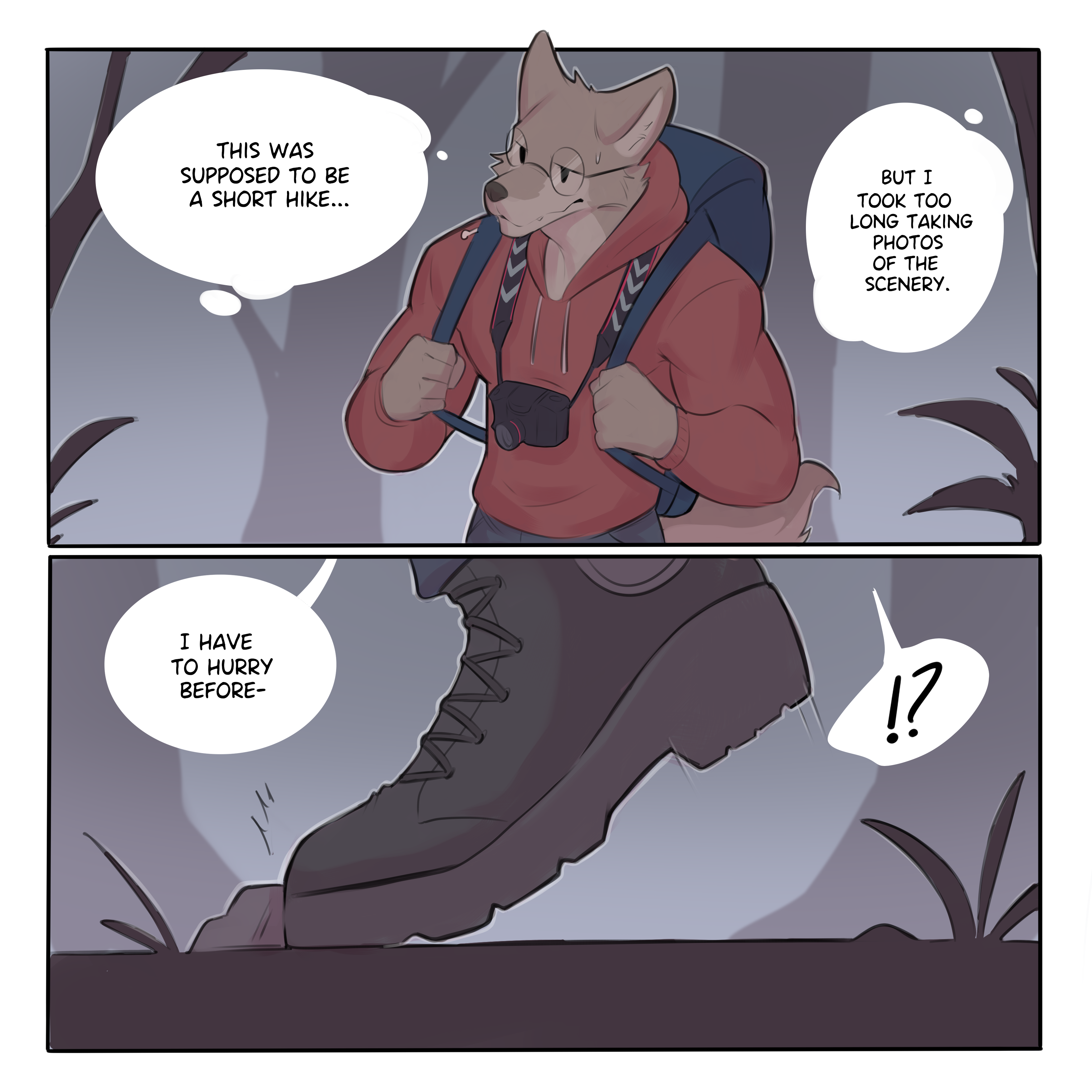 "A Late Hike" short comic 