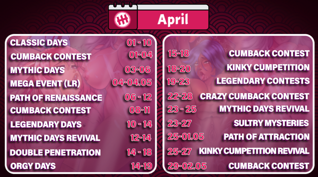 Events Calendar April 2024