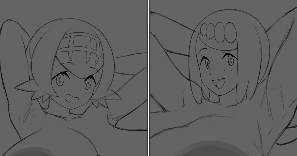 下描き